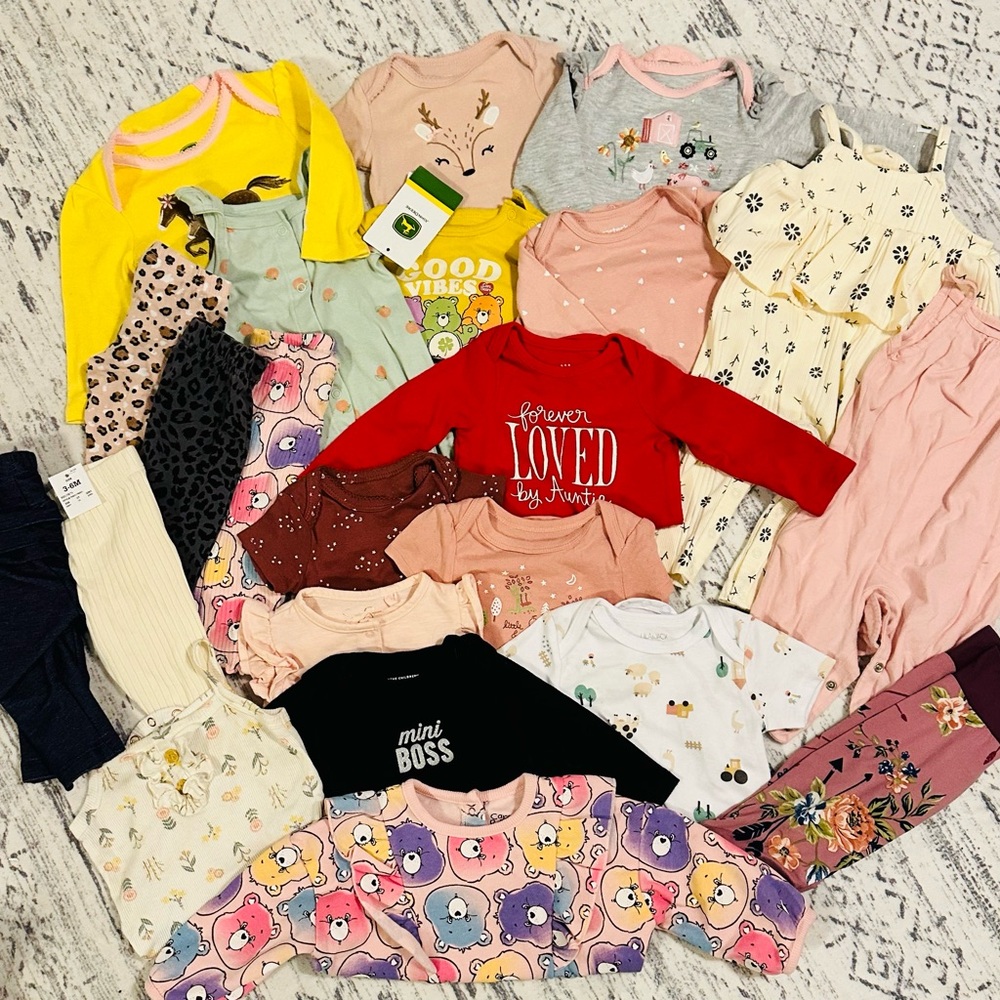 3-6 month baby girl clothing bundle